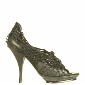 all saints spitalfields black leather heels New